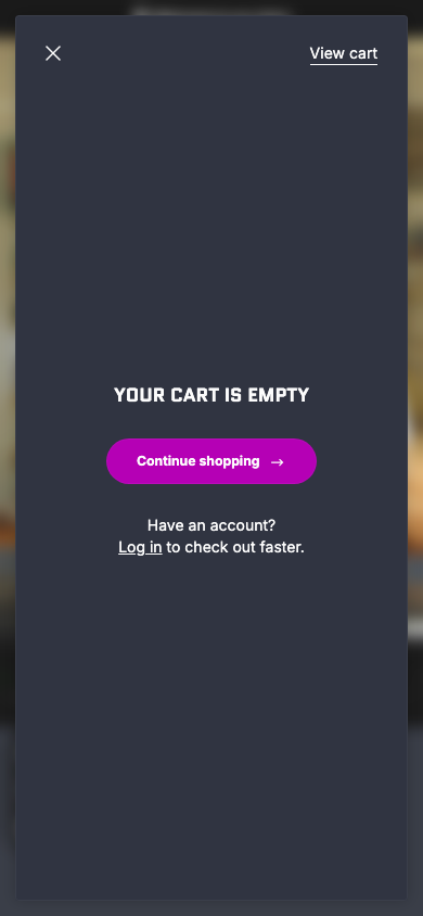 Cart → panel opened — Navi+ on the Ascent Shopify theme
