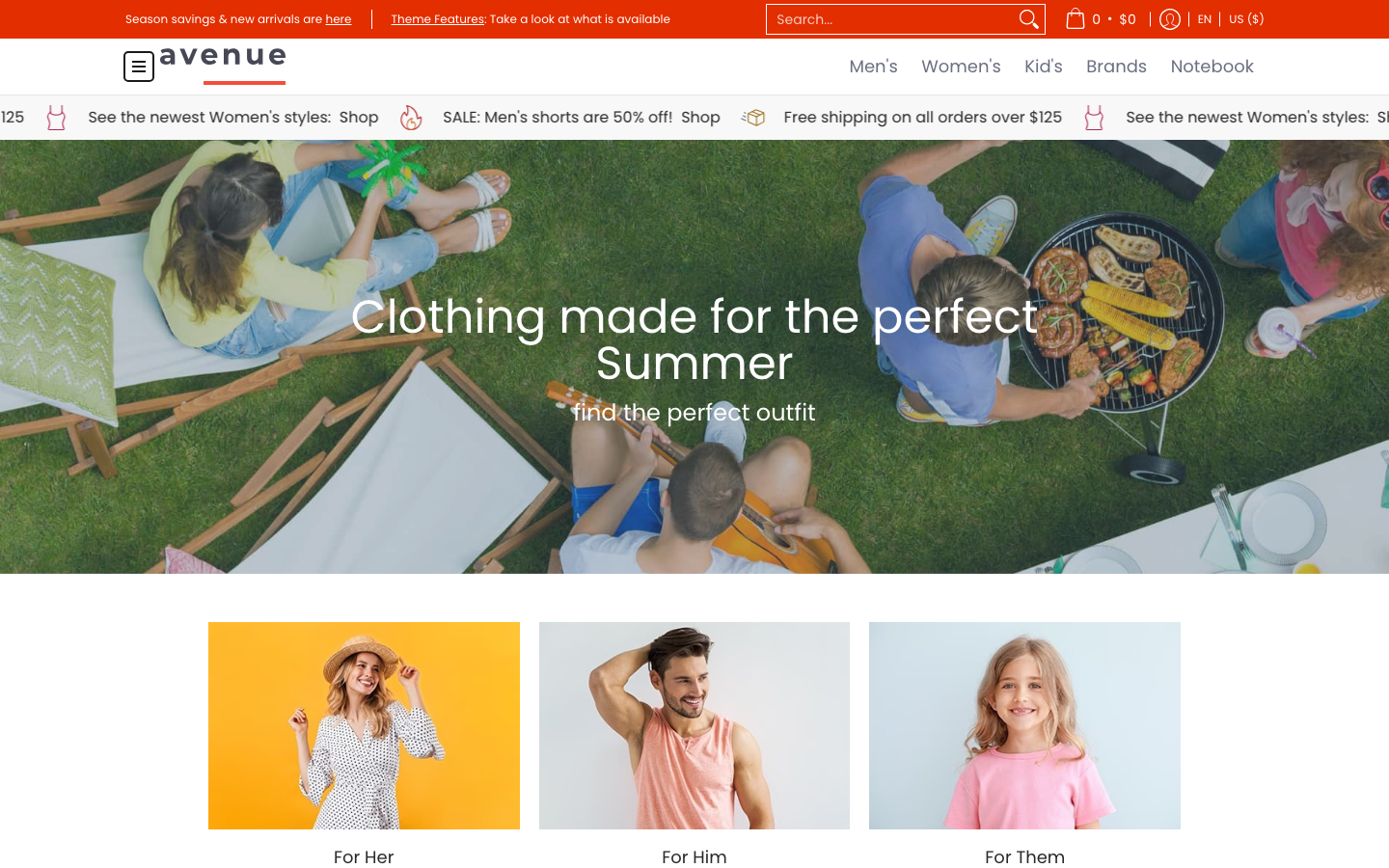 Icon before logo — Navi+ on the Avenue Shopify theme