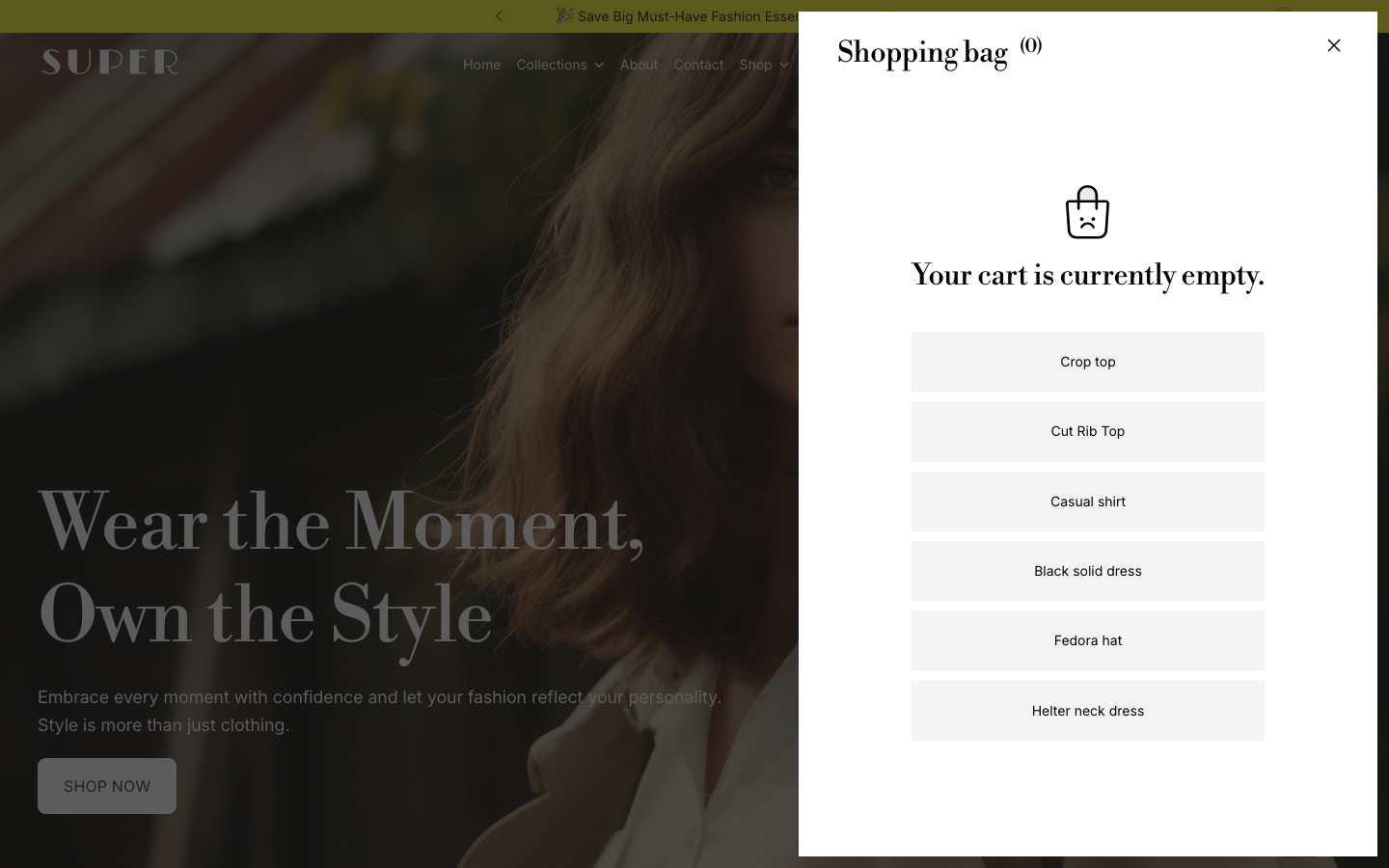 Cart → panel opened — Navi+ on the Desert Shopify theme Cart → panel opened — Navi+ on the Desert Shopify theme