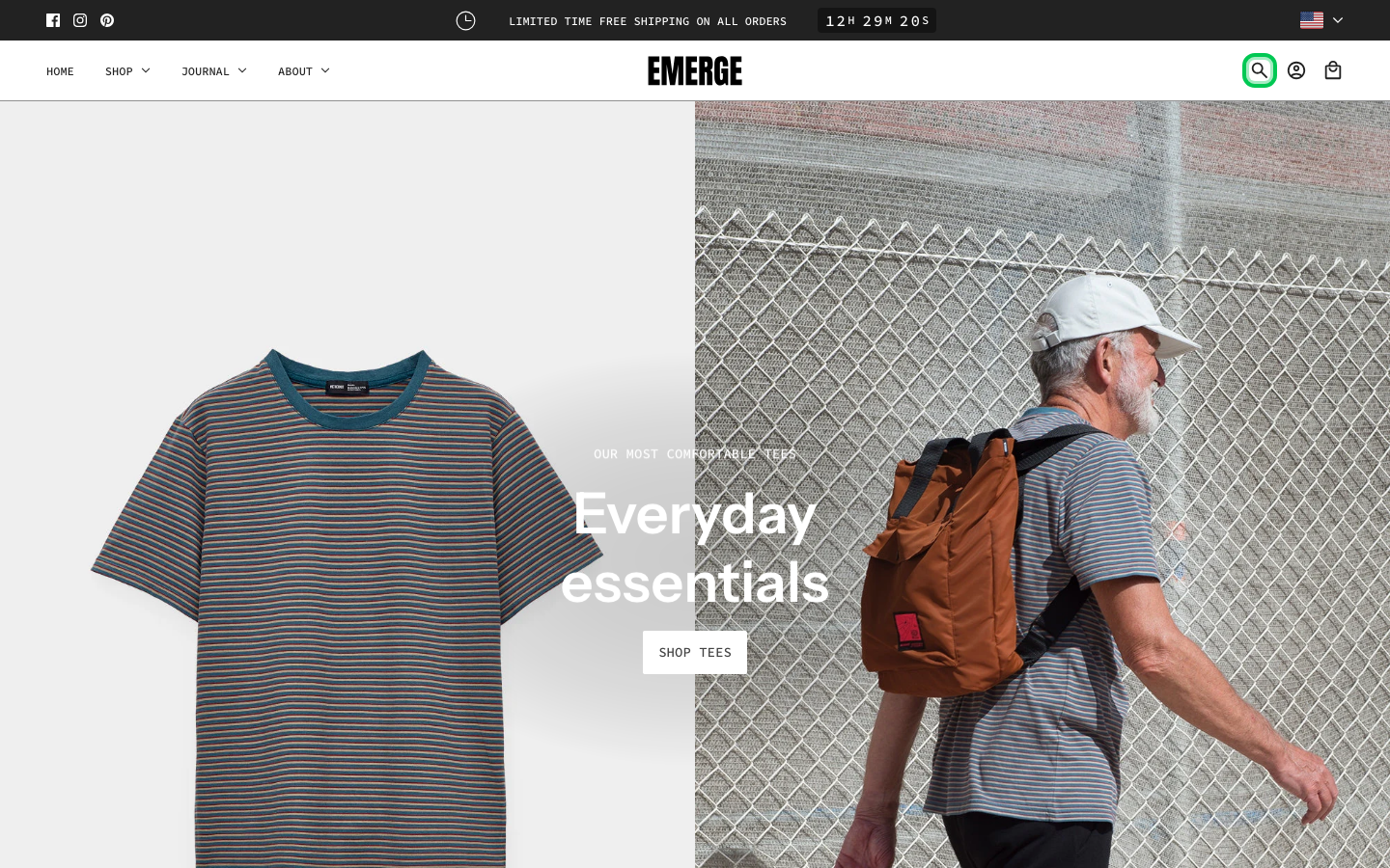Search → panel opened — Navi+ on the Emerge Shopify theme Search → panel opened — Navi+ on the Emerge Shopify theme