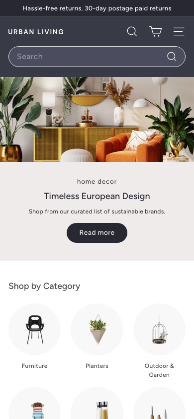 Cart → panel opened — Navi+ on the Expanse Shopify theme