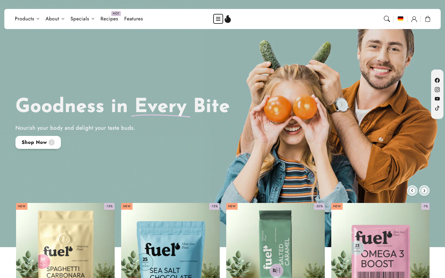 Icon before logo — Navi+ on the Flux Shopify theme