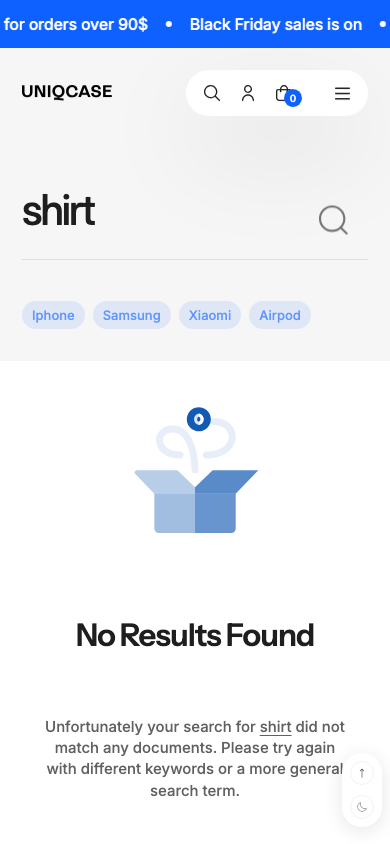 Search → panel opened — Navi+ on the Futurer Shopify theme Search → panel opened — Navi+ on the Futurer Shopify theme