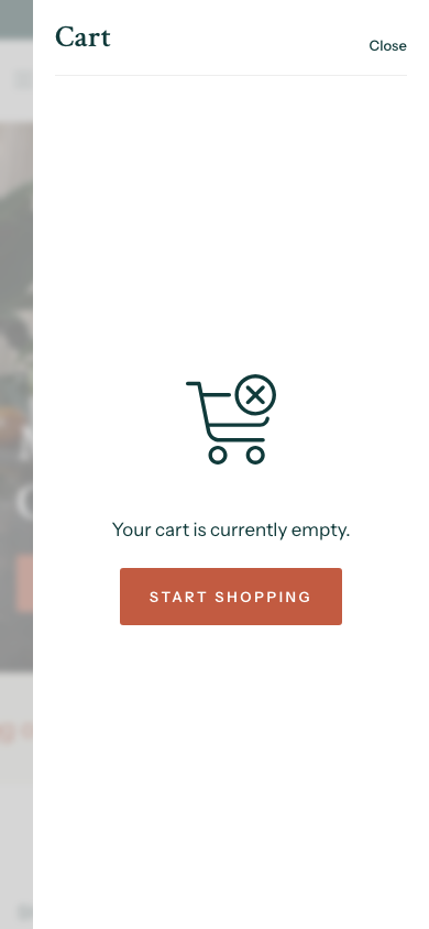 Cart → panel opened — Navi+ on the Habitat Shopify theme