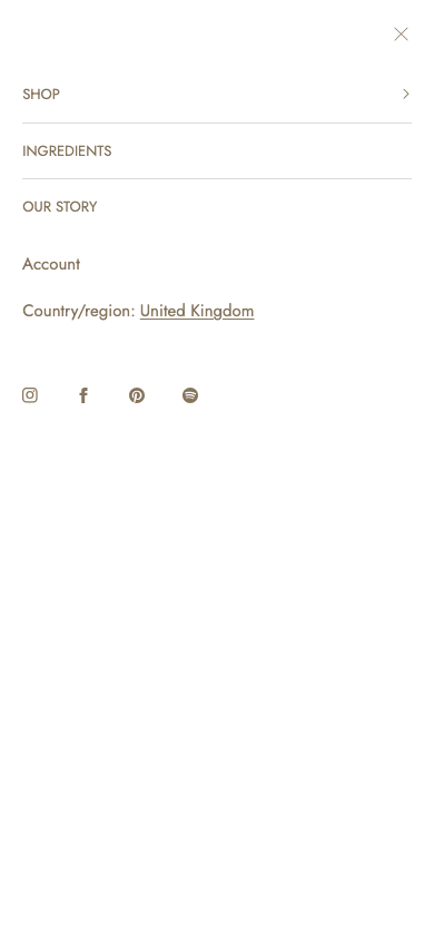 Hamburger → panel opened — Navi+ on the Luxe Shopify theme