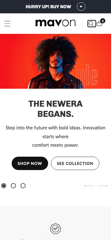 Search → panel opened — Navi+ on the Mavon Shopify theme