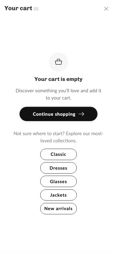 Cart → panel opened — Navi+ on the Mavon Shopify theme