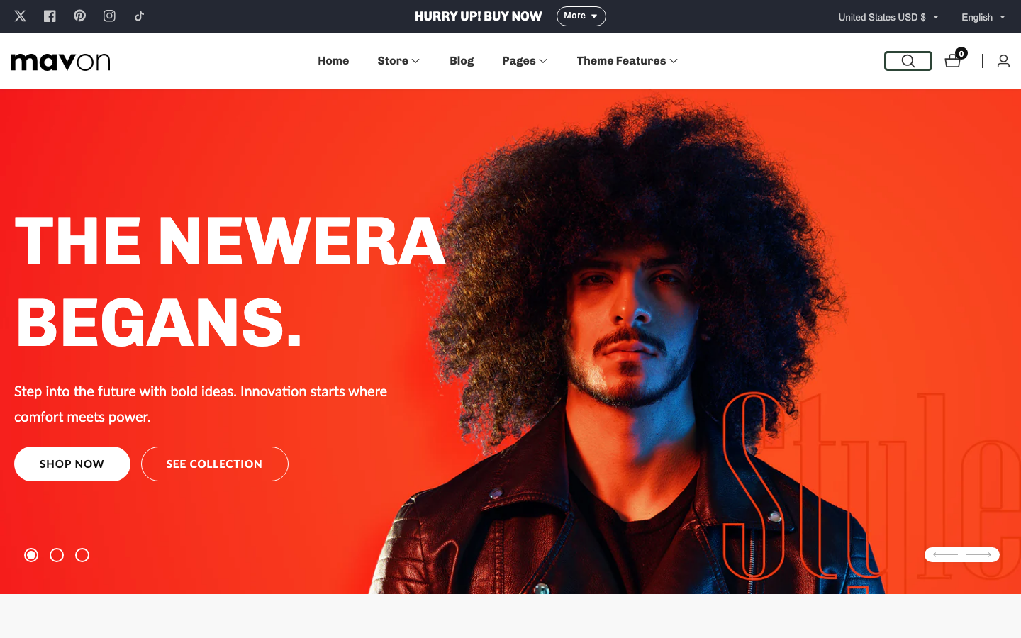 Search → panel opened — Navi+ on the Mavon Shopify theme