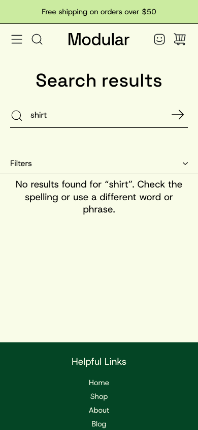 Search → panel opened — Navi+ on the Modular Shopify theme Search → panel opened — Navi+ on the Modular Shopify theme
