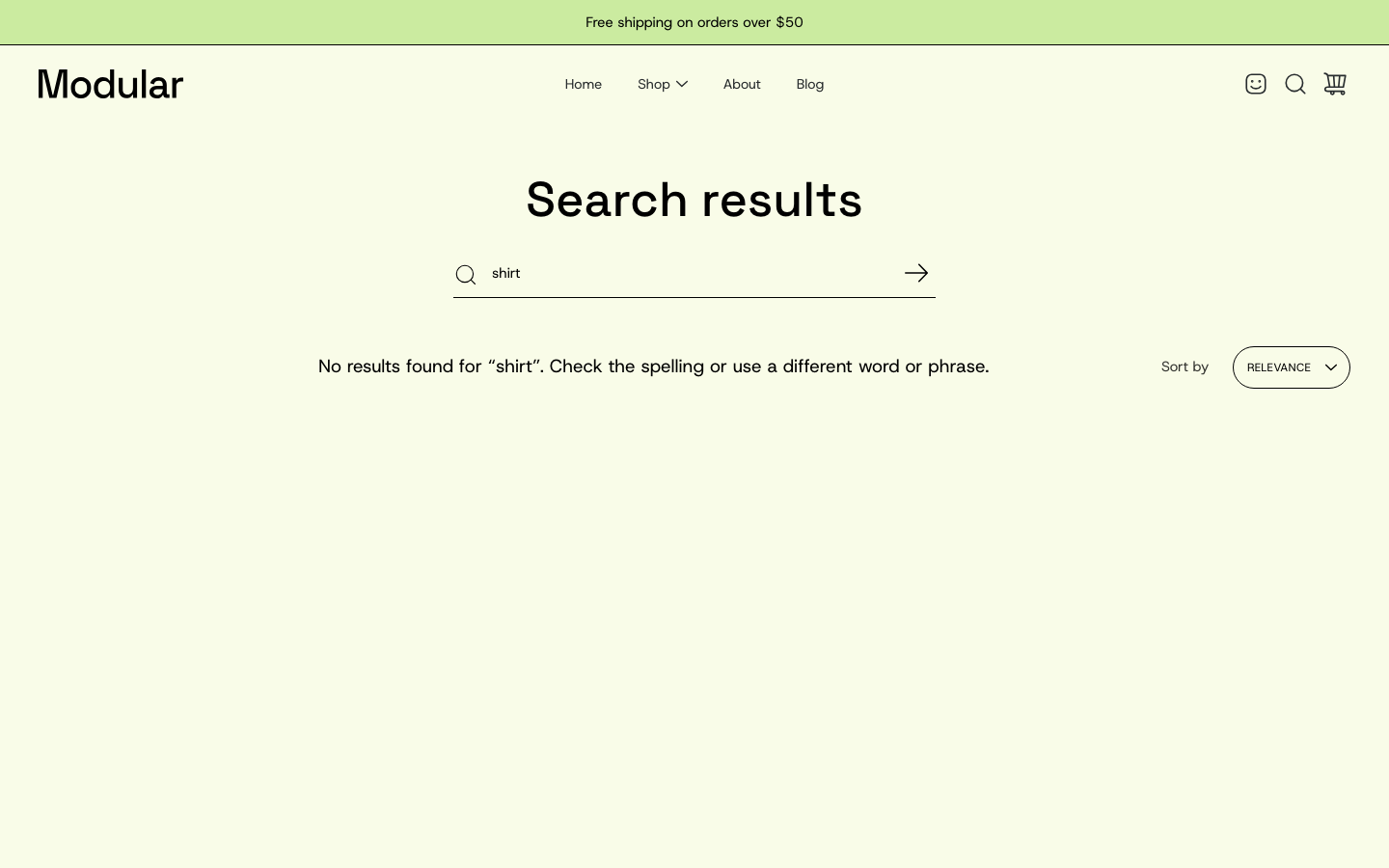 Search → panel opened — Navi+ on the Modular Shopify theme Search → panel opened — Navi+ on the Modular Shopify theme
