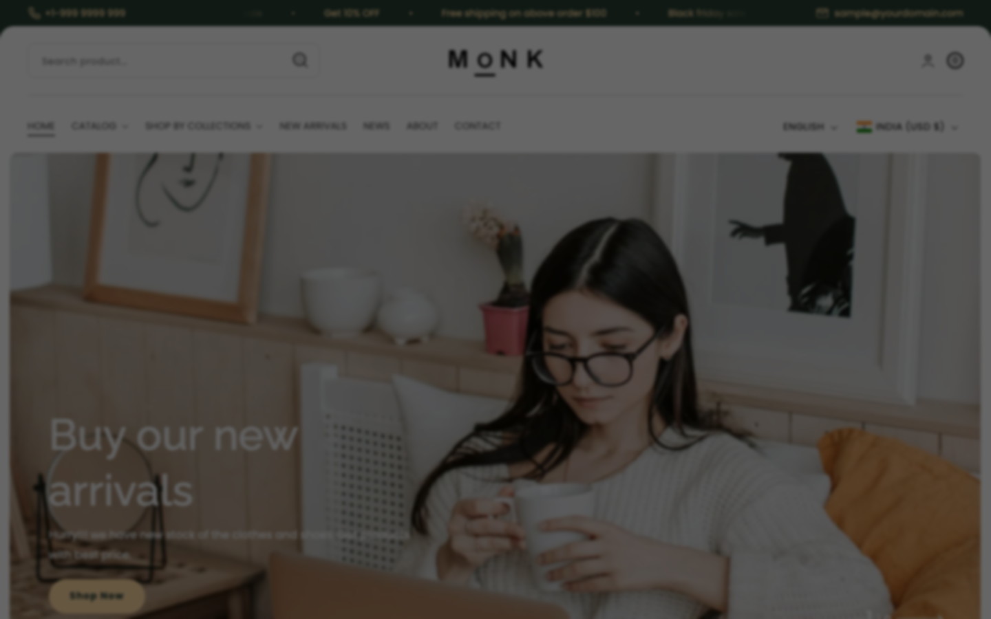 Replace main menu — Navi+ on the Monk Shopify theme Replace main menu — Navi+ on the Monk Shopify theme