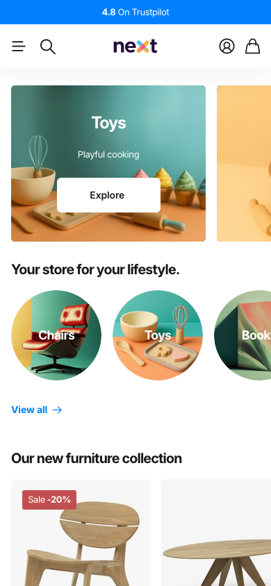 Hamburger → panel opened — Navi+ on the Next Shopify theme Hamburger → panel opened — Navi+ on the Next Shopify theme