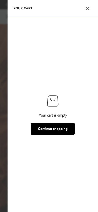 Cart → panel opened — Navi+ on the Nimbus Shopify theme