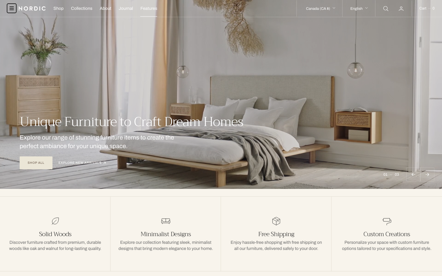 Icon before logo — Navi+ on the Nordic Shopify theme