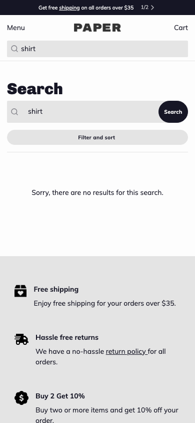 Search → panel opened — Navi+ on the Paper Shopify theme Search → panel opened — Navi+ on the Paper Shopify theme