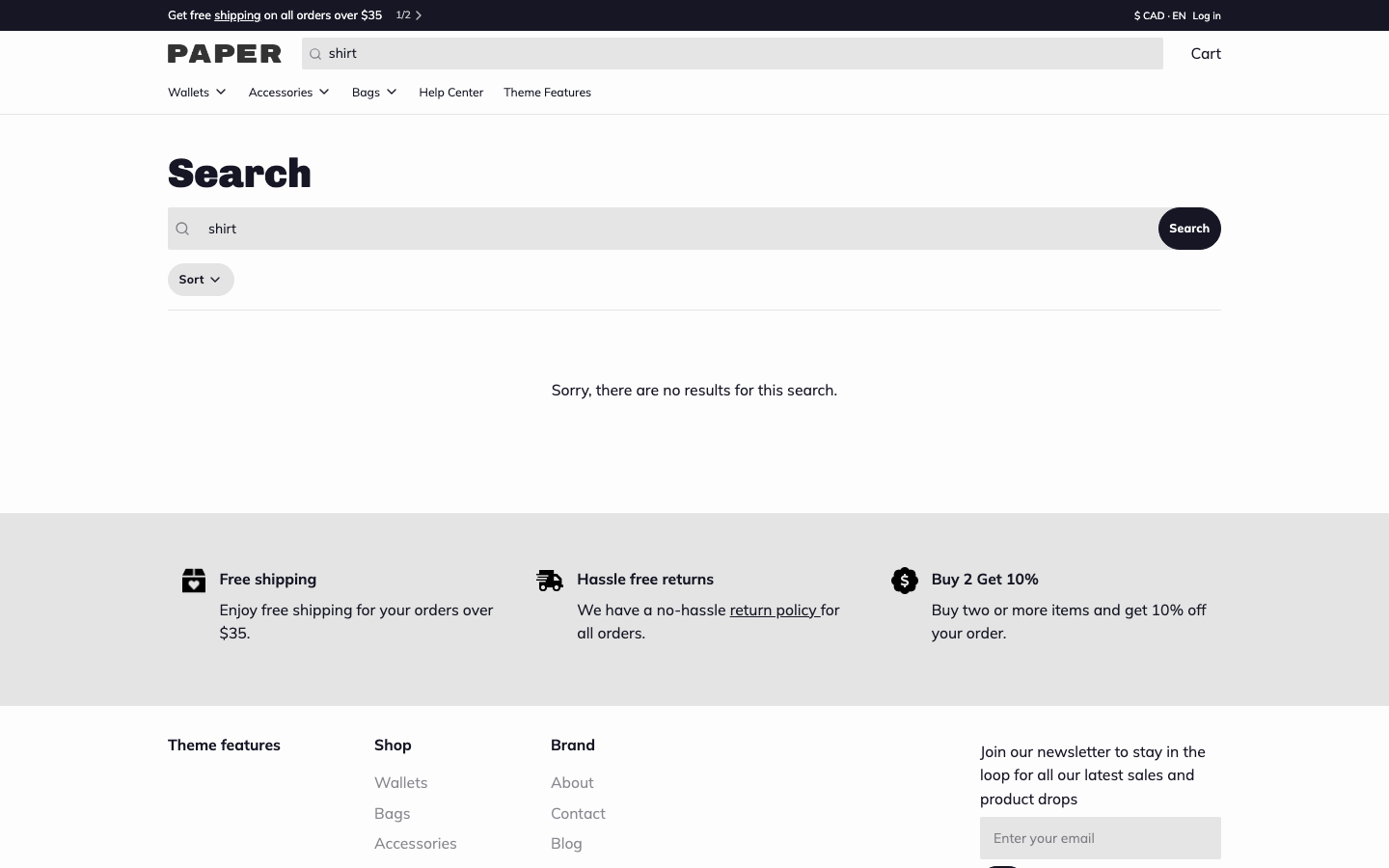 Search → panel opened — Navi+ on the Paper Shopify theme Search → panel opened — Navi+ on the Paper Shopify theme