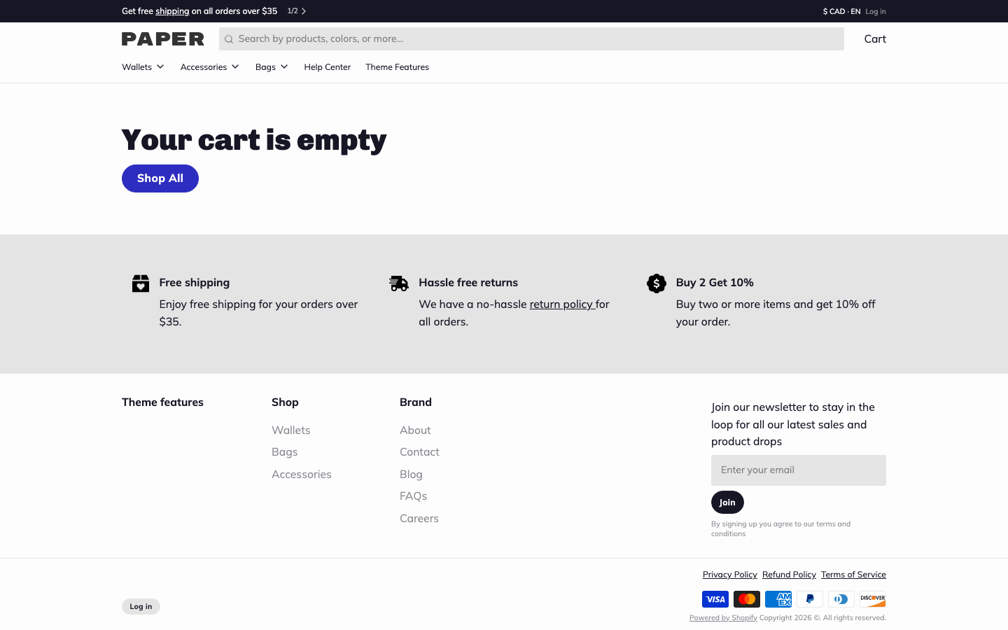 Cart → panel opened — Navi+ on the Paper Shopify theme Cart → panel opened — Navi+ on the Paper Shopify theme