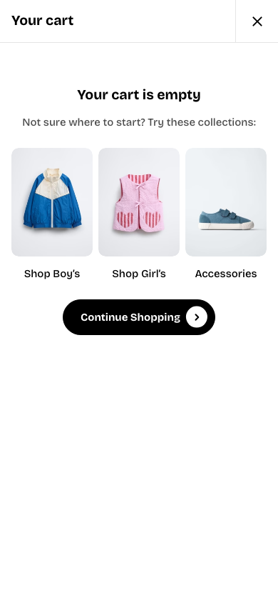 Cart → panel opened — Navi+ on the Pebble Shopify theme