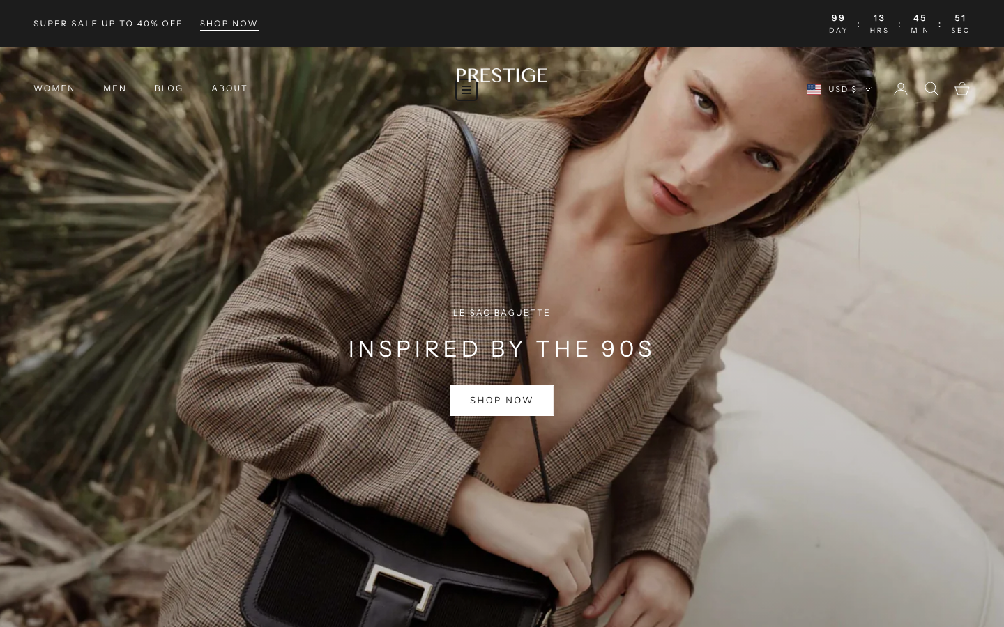Icon before logo — Navi+ on the Prestige Shopify theme