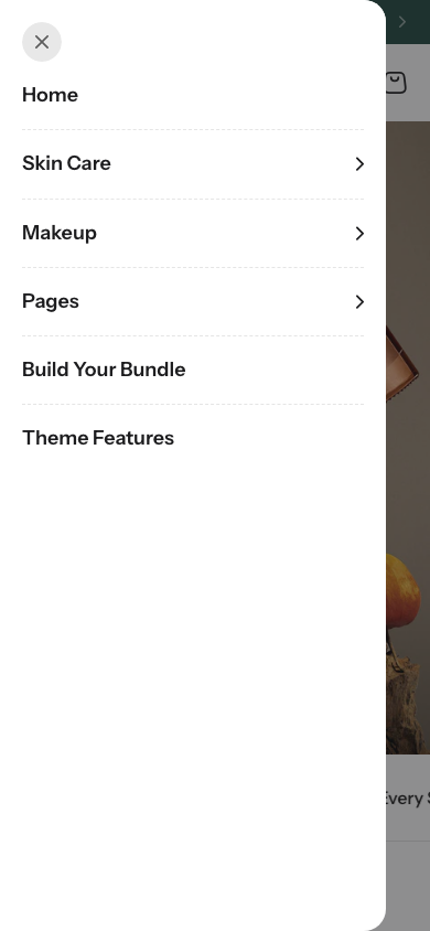 Hamburger → panel opened — Navi+ on the Purity Shopify theme Hamburger → panel opened — Navi+ on the Purity Shopify theme