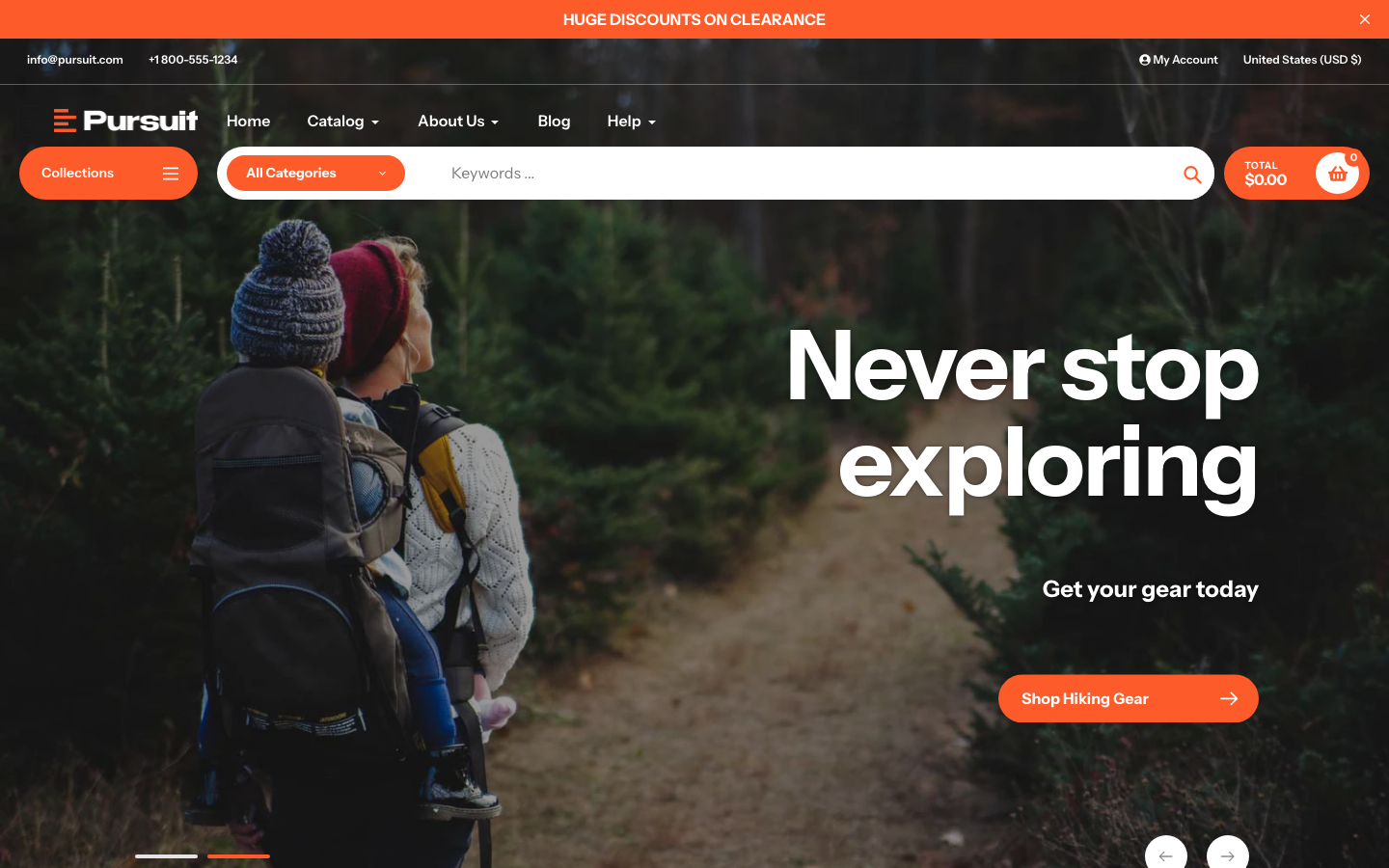 Icon before logo — Navi+ on the Pursuit Shopify theme