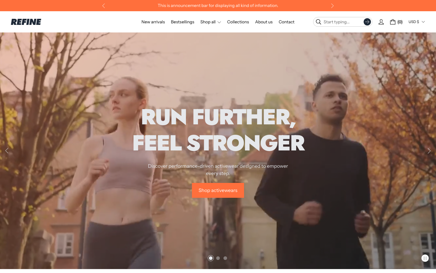 Menu inserted below header — Navi+ on the Refine Shopify theme Menu inserted below header — Navi+ on the Refine Shopify theme