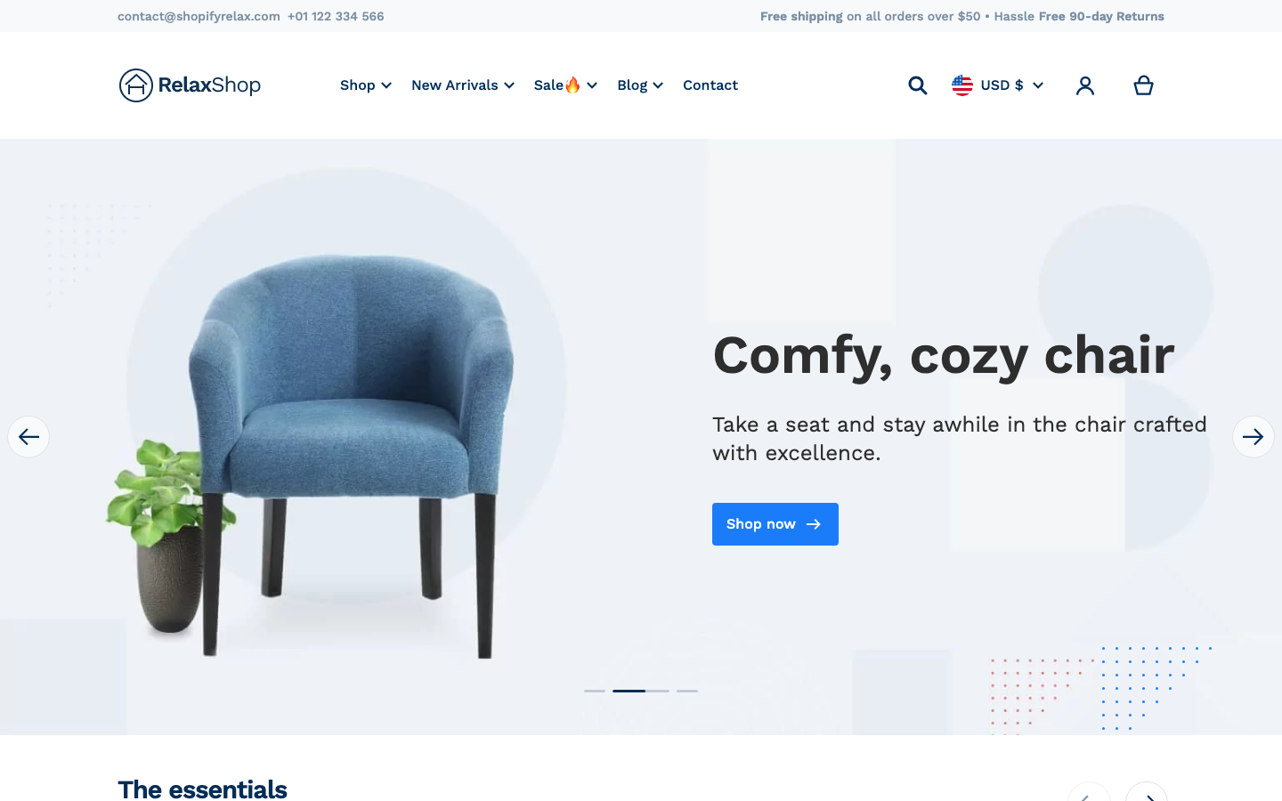Replace main menu — Navi+ on the Relax Shopify theme