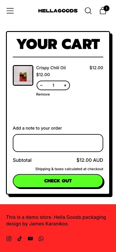 Cart → panel opened — Navi+ on the Shapes Shopify theme