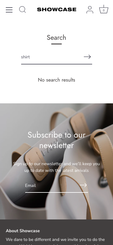 Search → panel opened — Navi+ on the Showcase Shopify theme Search → panel opened — Navi+ on the Showcase Shopify theme