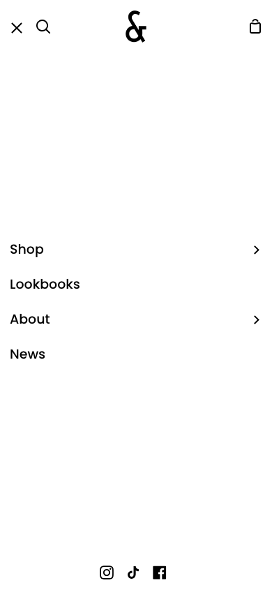 Hamburger → panel opened — Navi+ on the Story Shopify theme