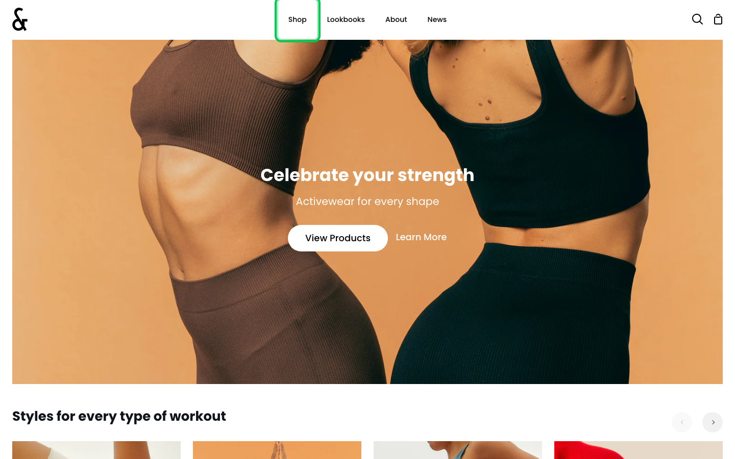 Search → panel opened — Navi+ on the Story Shopify theme
