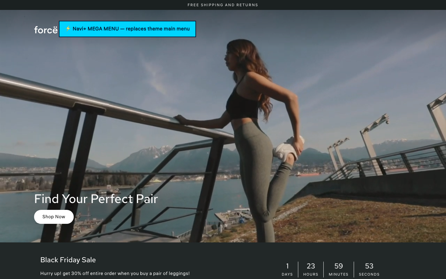 Replace main menu — Navi+ on the Streamline Shopify theme
