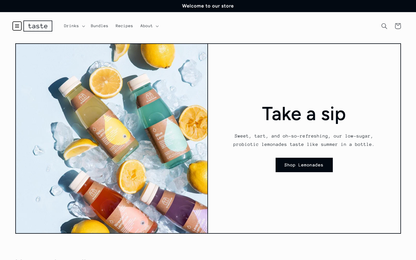 Icon before logo — Navi+ on the Taste Shopify theme