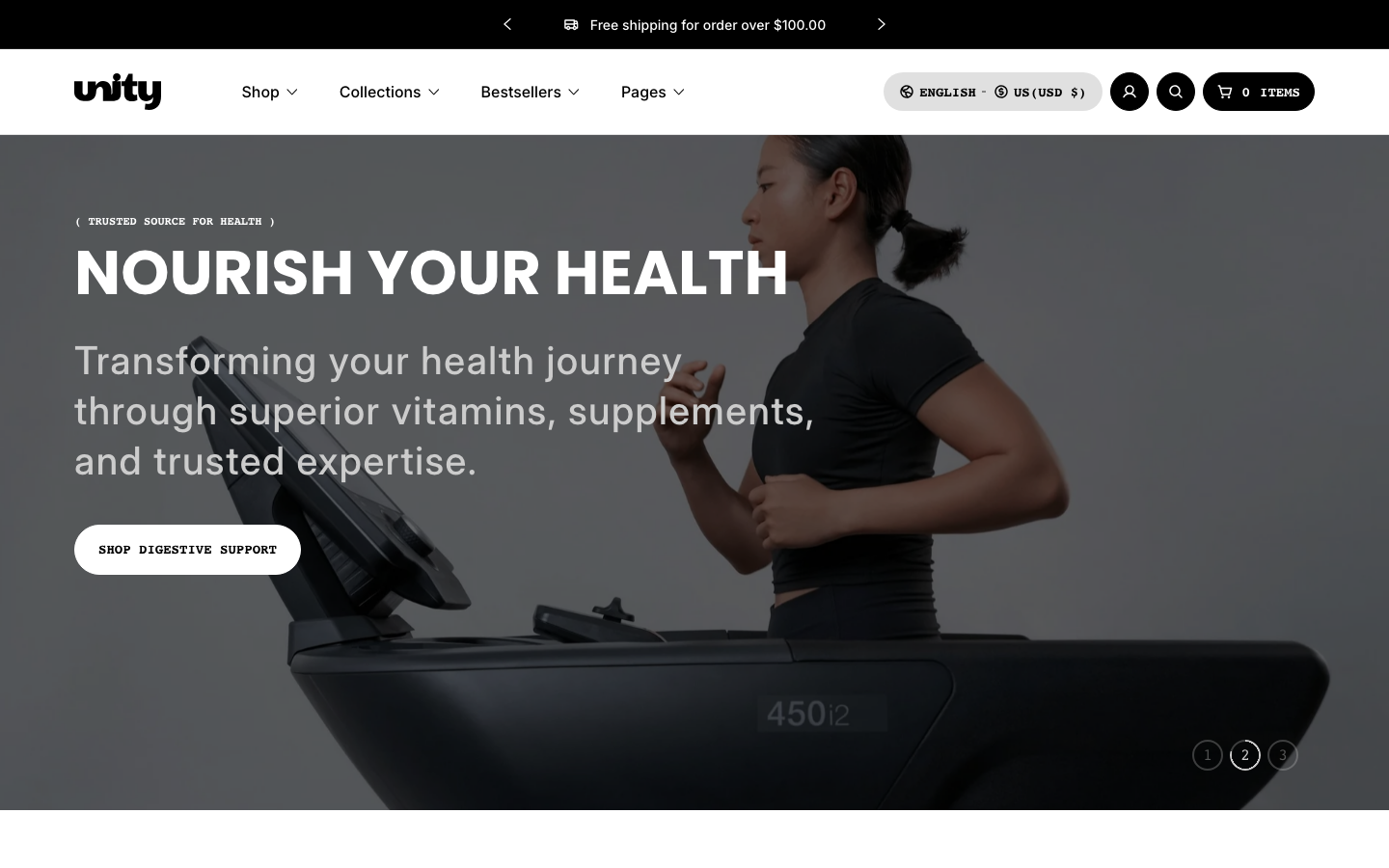 Replace main menu — Navi+ on the Unity Shopify theme