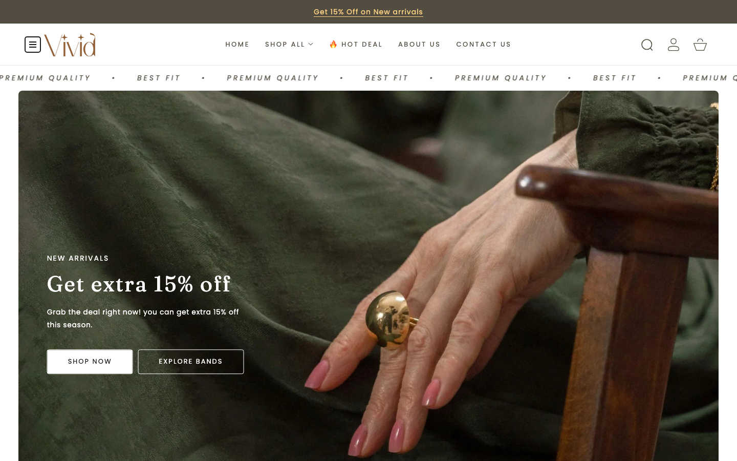 Icon before logo — Navi+ on the Vivid Shopify theme