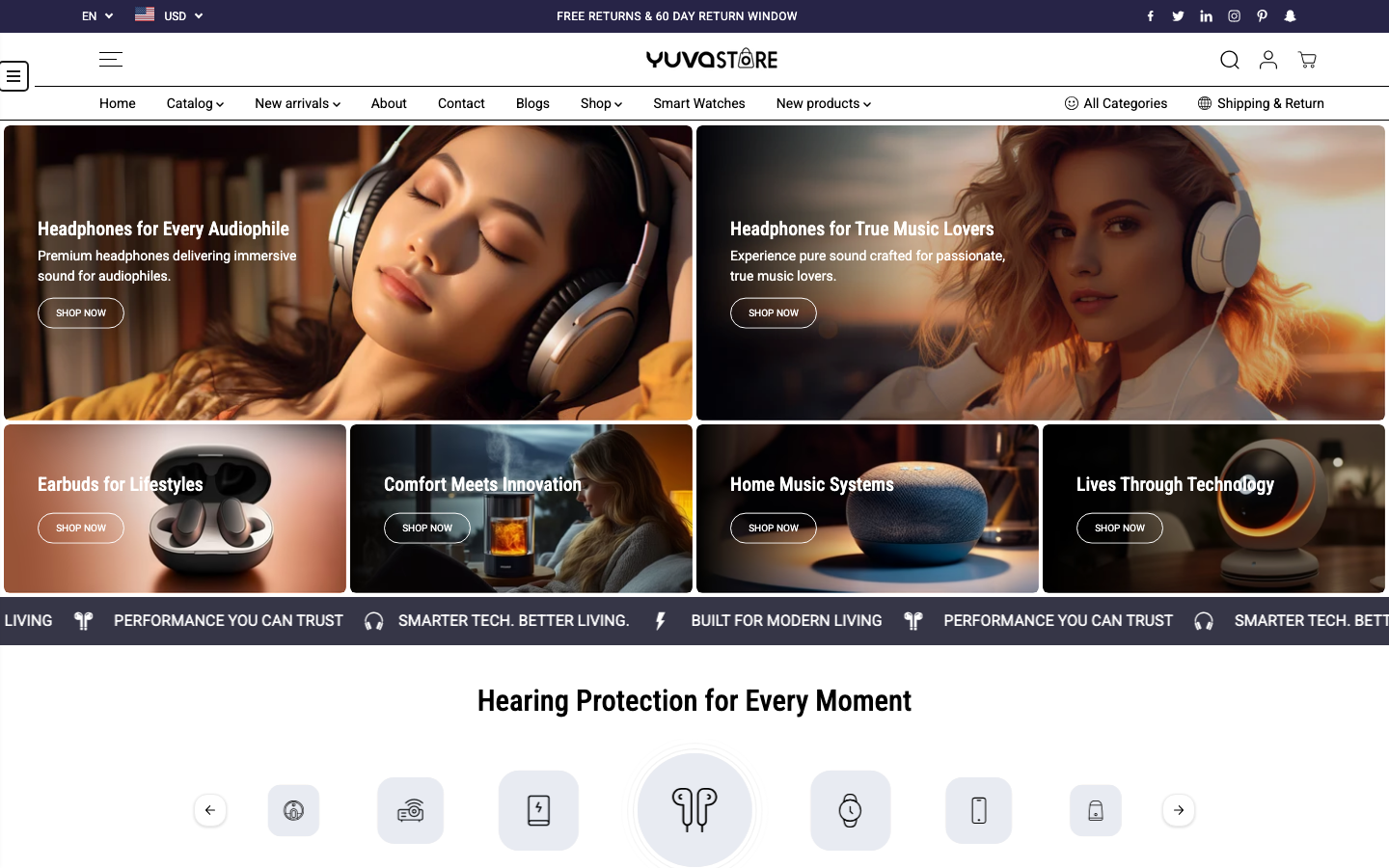 Icon before logo — Navi+ on the Yuva Shopify theme